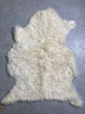 画像4: カシミア毛皮　ホワイト　　天然　敷物　ラグ (4)
