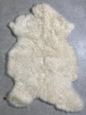 画像7: カシミア毛皮　ホワイト　　天然　敷物　ラグ (7)