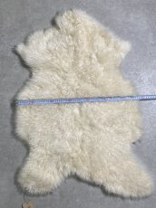 画像8: カシミア毛皮　ホワイト　　天然　敷物　ラグ (8)