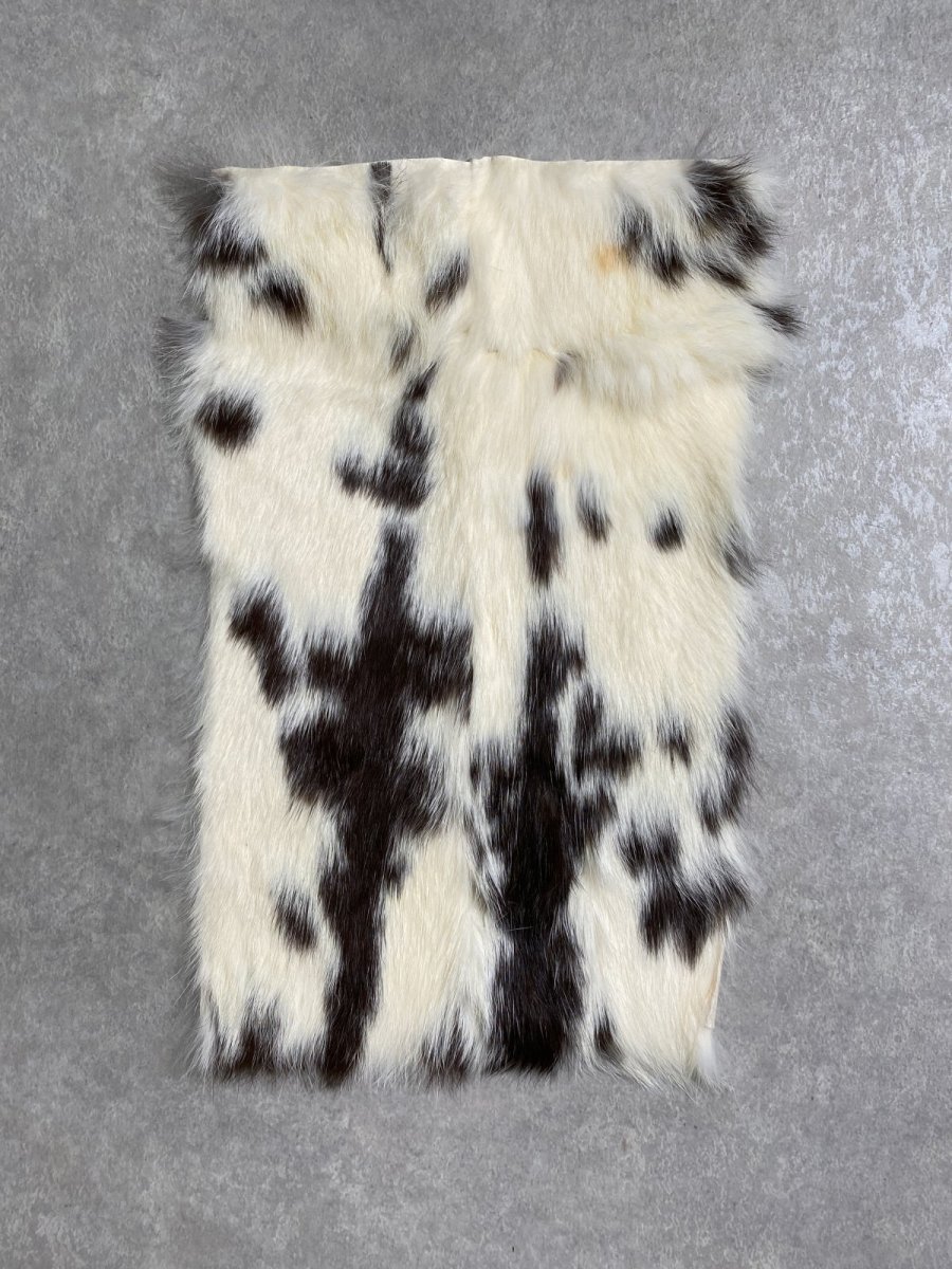 画像1: ラビットファー　ブチ　うさぎ毛皮 (1)