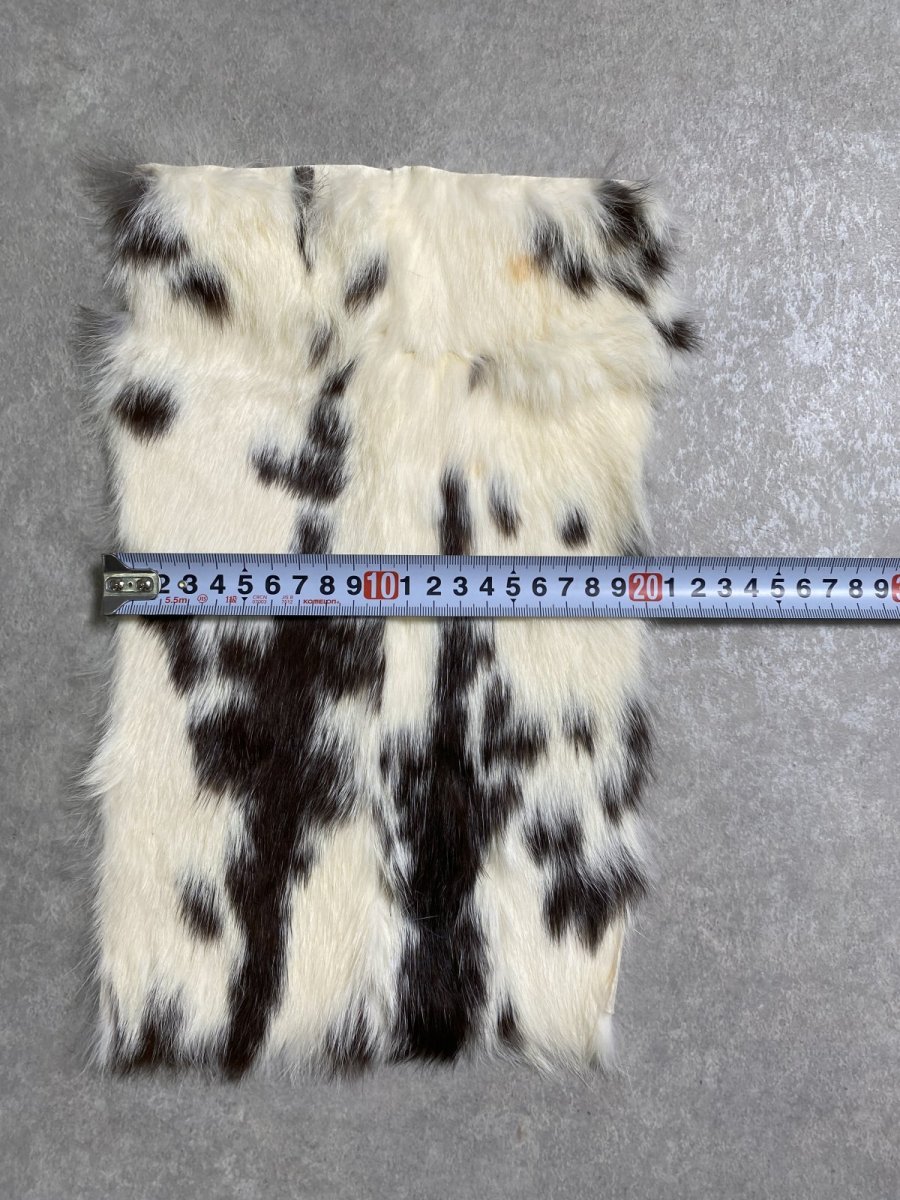 画像4: ラビットファー　ブチ　うさぎ毛皮 (4)