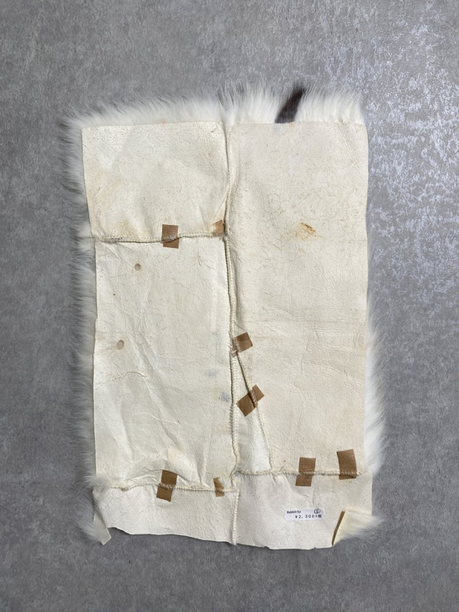 画像5: ラビットファー　ブチ　うさぎ毛皮 (5)