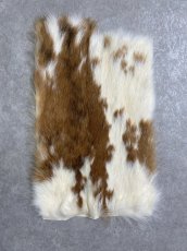 画像1: ラビットファー　ブチ　うさぎ毛皮 (1)