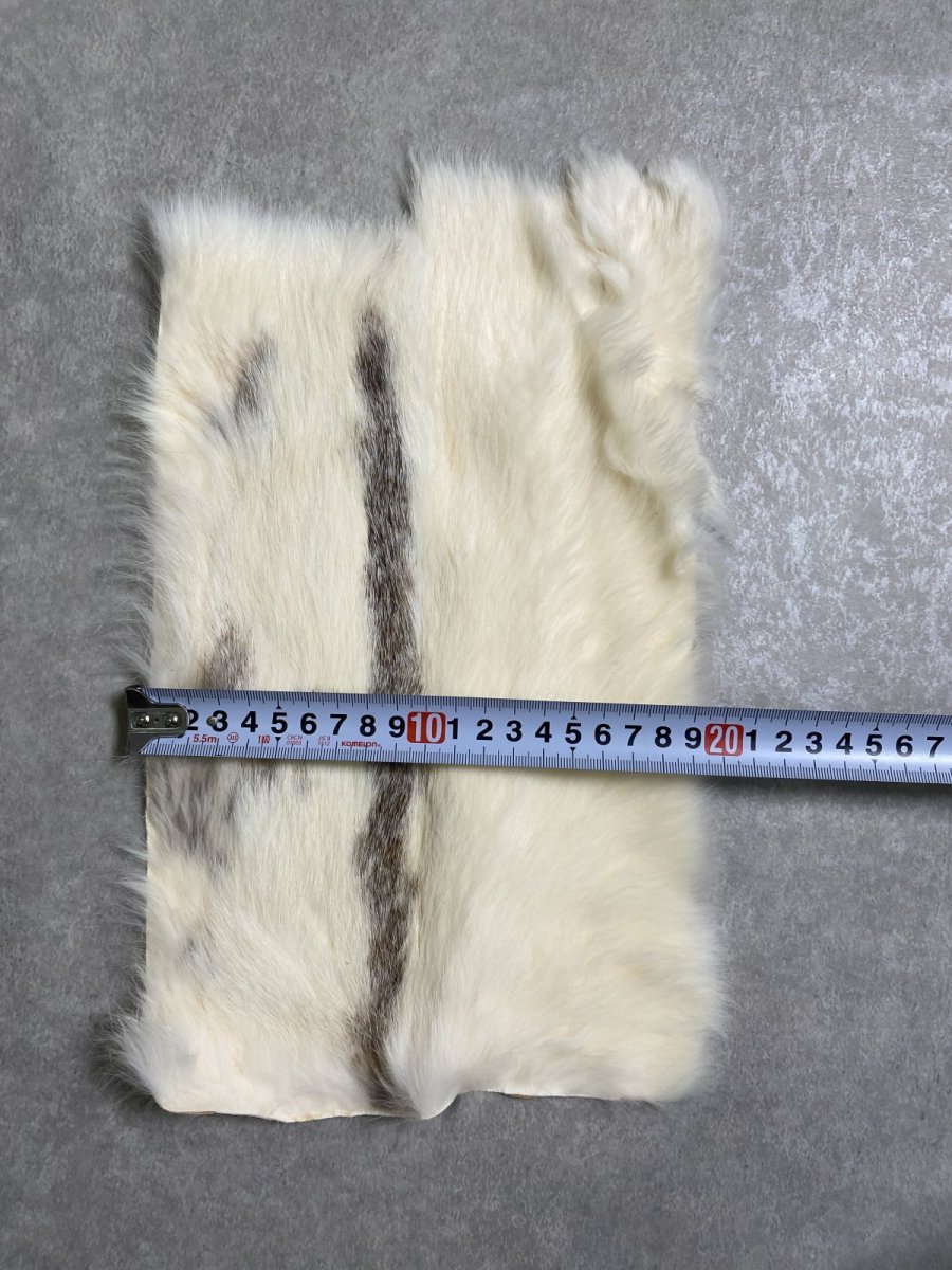 画像4: ラビットファー　ブチ　うさぎ毛皮 (4)
