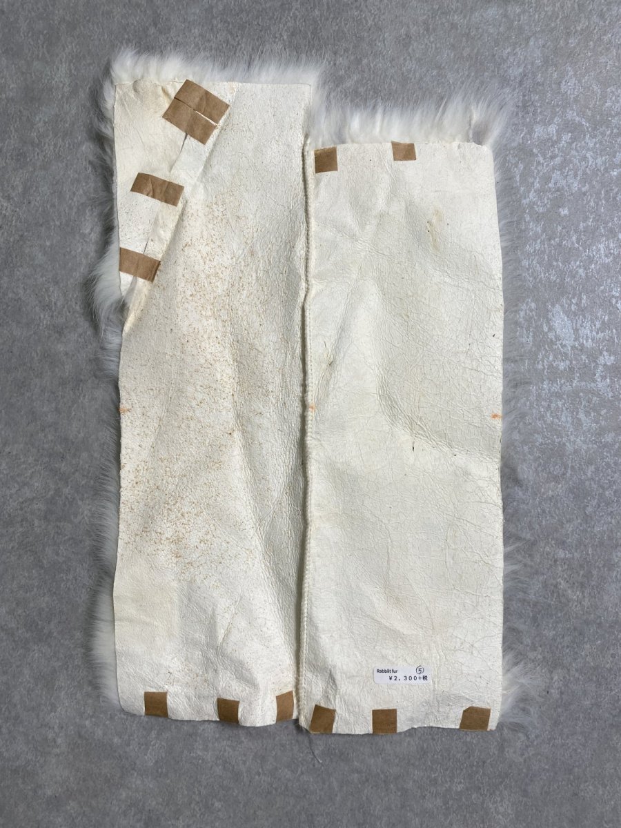 画像5: ラビットファー　ブチ　うさぎ毛皮 (5)
