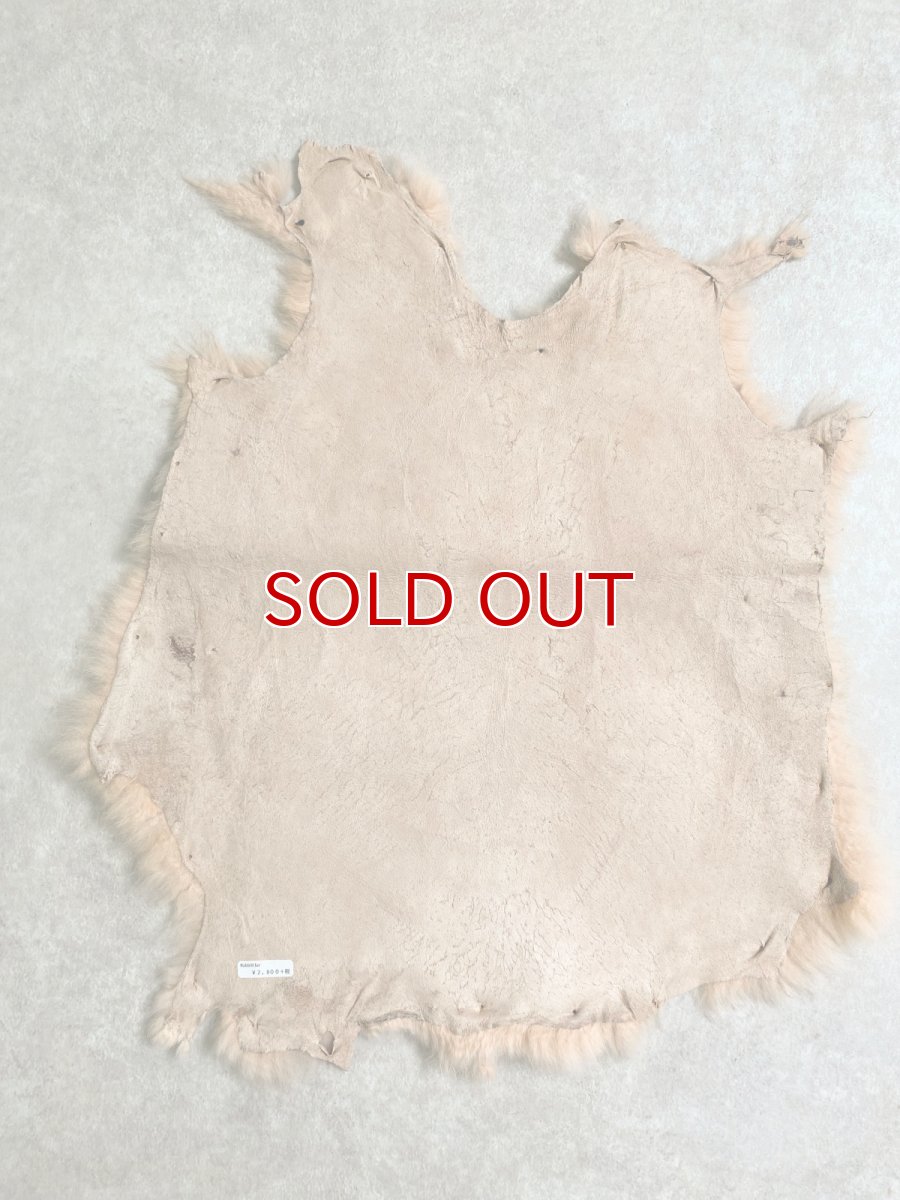 画像4: ラビットファー　ピンクベージュ　うさぎ毛皮　Lサイズ (4)