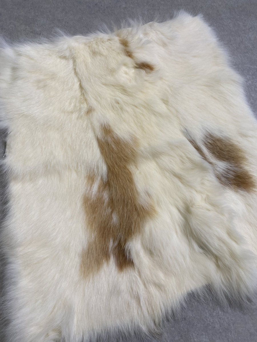 画像2: ラビットファー　ブチ　うさぎ毛皮 (2)