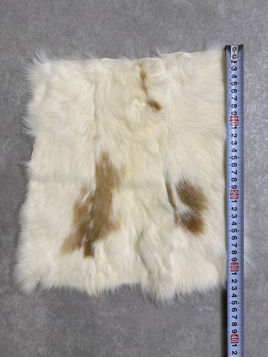 画像3: ラビットファー　ブチ　うさぎ毛皮 (3)