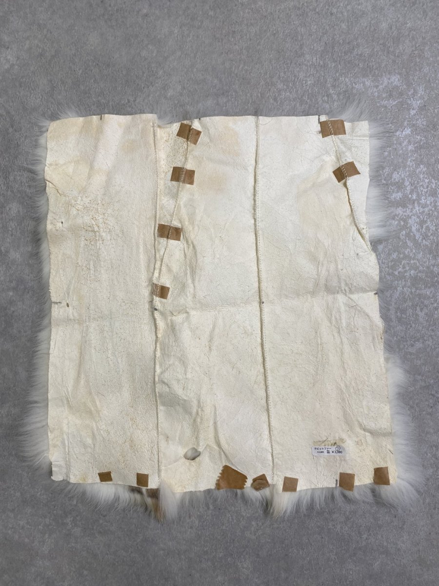 画像5: ラビットファー　ブチ　うさぎ毛皮 (5)