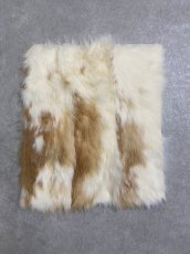 画像1: ラビットファー　ブチ　うさぎ毛皮 (1)