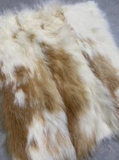 画像2: ラビットファー　ブチ　うさぎ毛皮 (2)