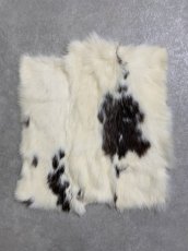 画像1: ラビットファー　ブチ　うさぎ毛皮 (1)