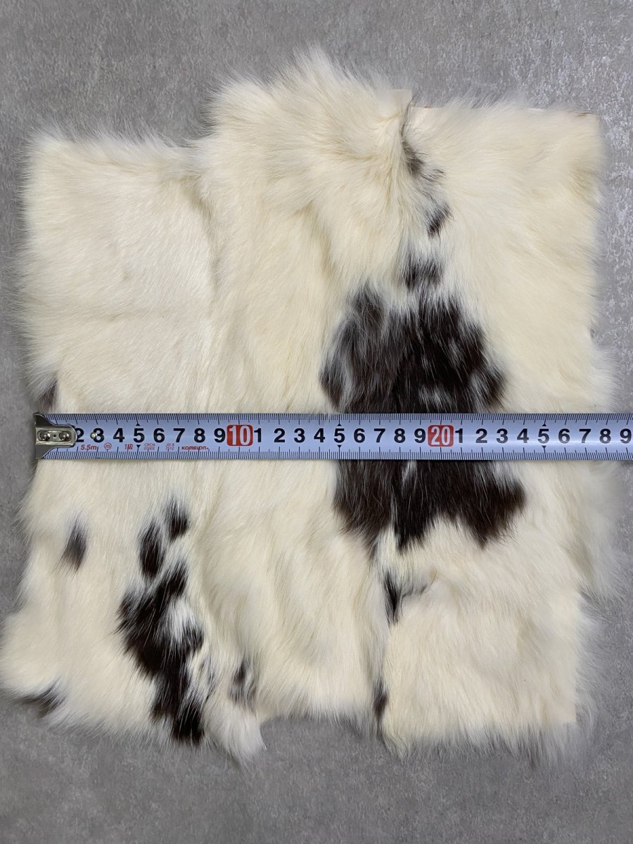 画像4: ラビットファー　ブチ　うさぎ毛皮 (4)