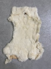 画像1: レッキスラビットファー　クリーム　うさぎ毛皮 (1)