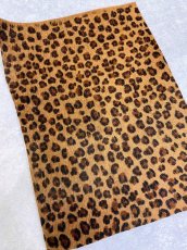 画像3: ヘアカウ　ヒョウ柄　毛皮　A４サイズ　カットレザー　牛革毛付き (3)