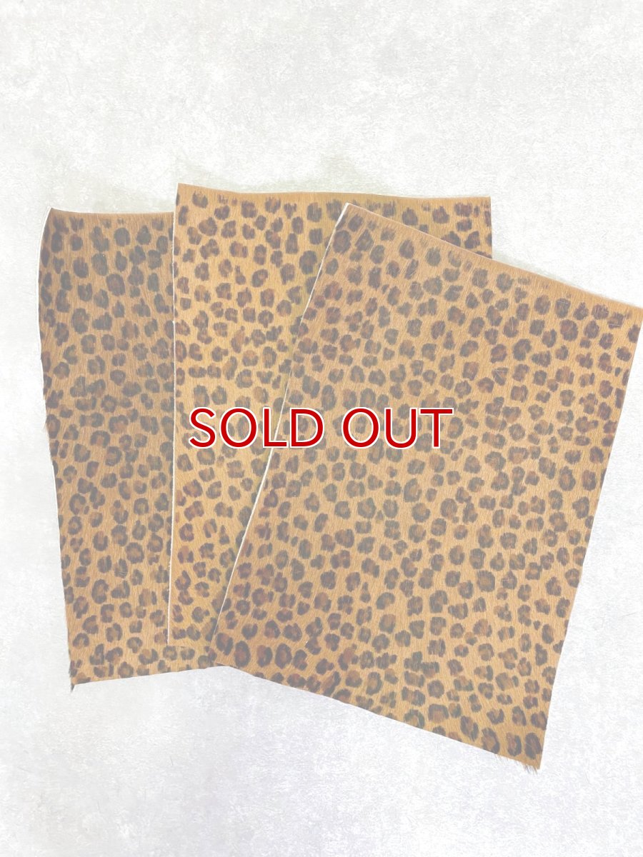 画像7: ヘアカウ　ヒョウ柄A　毛皮　A４サイズ　カットレザー　牛革毛付き (7)