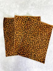 画像7: ヘアカウ　ヒョウ柄　毛皮　A４サイズ　カットレザー　牛革毛付き (7)