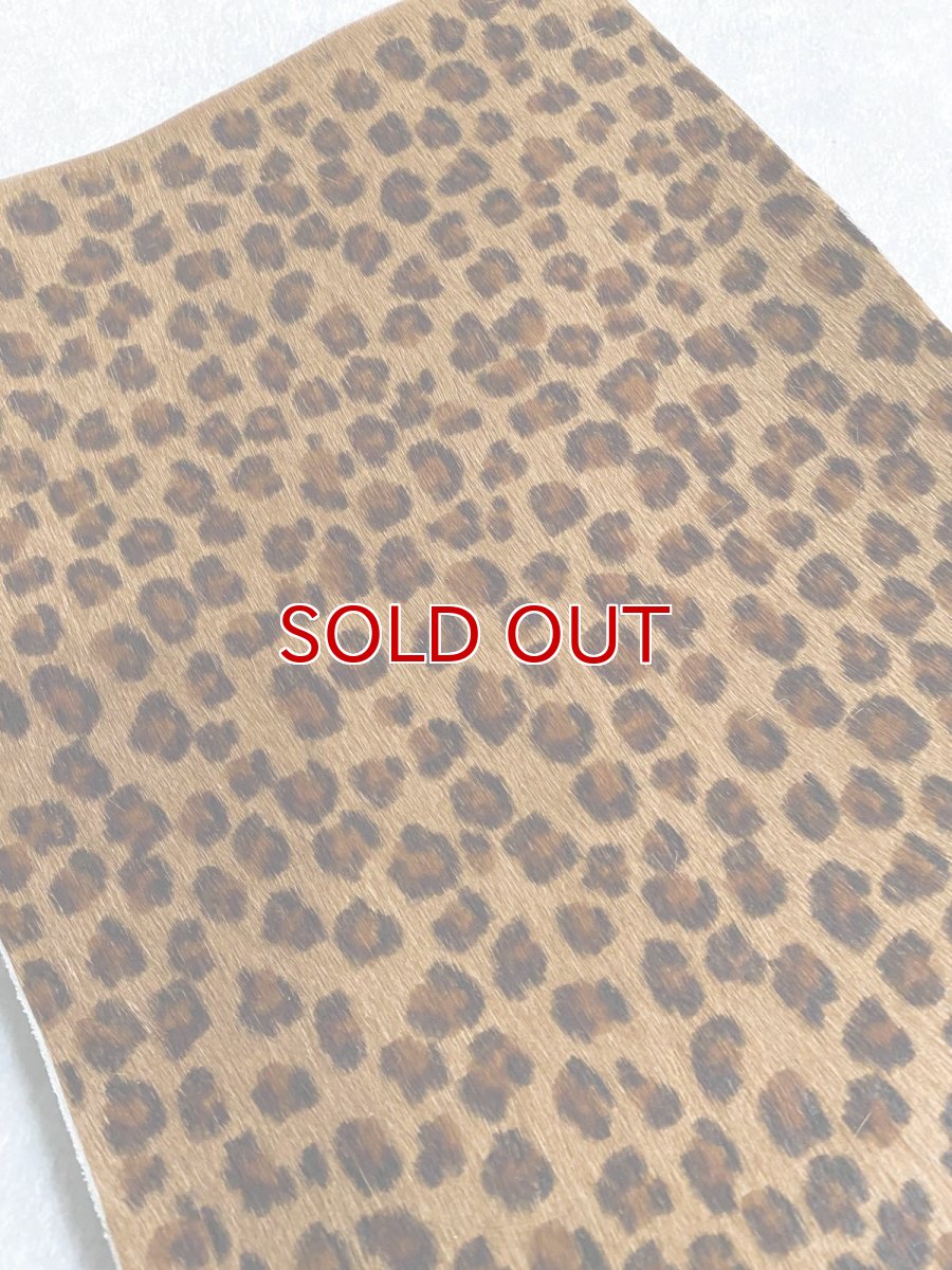 画像5: ヘアカウ　ヒョウ柄A　毛皮　A４サイズ　カットレザー　牛革毛付き (5)