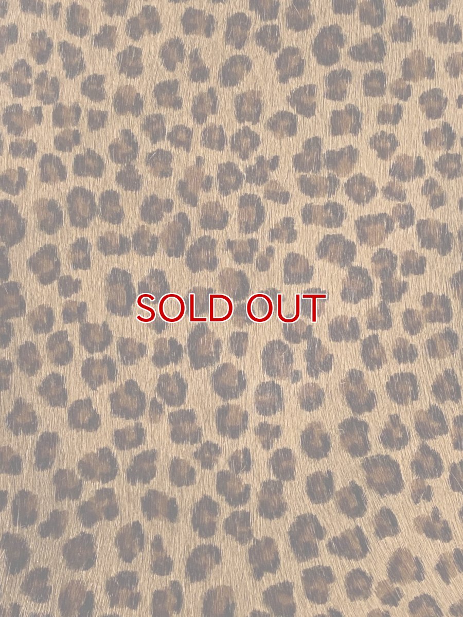 画像2: ヘアカウ　ヒョウ柄A　毛皮　A４サイズ　カットレザー　牛革毛付き (2)