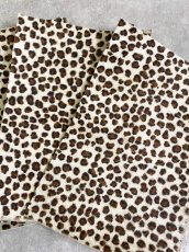 画像2: ヘアカウ　ヒョウ柄B  毛皮　A４サイズ　カットレザー　牛革毛付き (2)