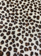 画像3: ヘアカウ　ヒョウ柄B  毛皮　A４サイズ　カットレザー　牛革毛付き (3)
