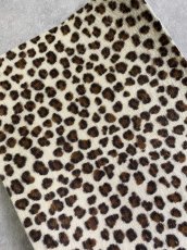 画像4: ヘアカウ　ヒョウ柄B  毛皮　A４サイズ　カットレザー　牛革毛付き (4)
