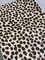 画像5: ヘアカウ　ヒョウ柄B  毛皮　A４サイズ　カットレザー　牛革毛付き (5)