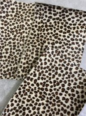 画像6: ヘアカウ　ヒョウ柄B  毛皮　A４サイズ　カットレザー　牛革毛付き (6)