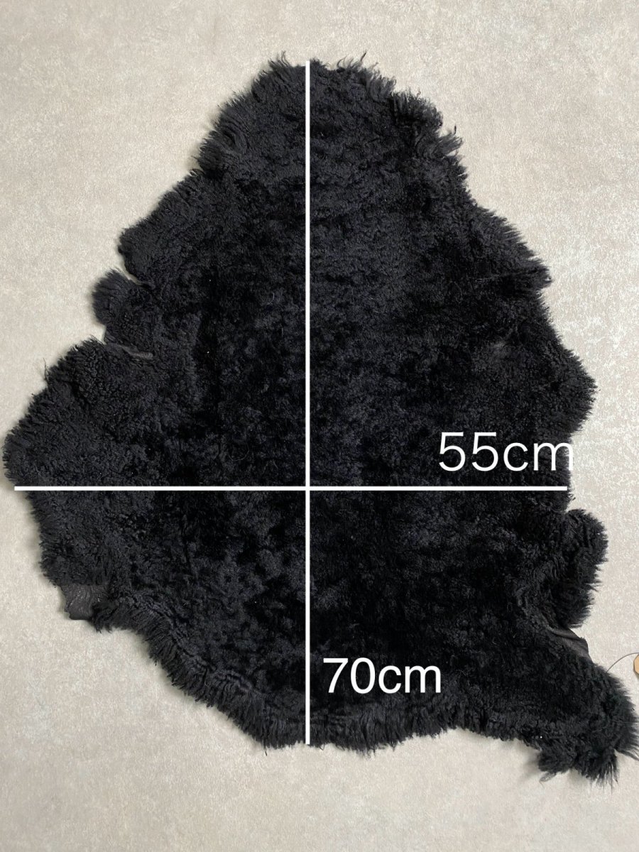 画像6: ムートン毛皮 Wフェイス 巻き毛 ブラック (6)