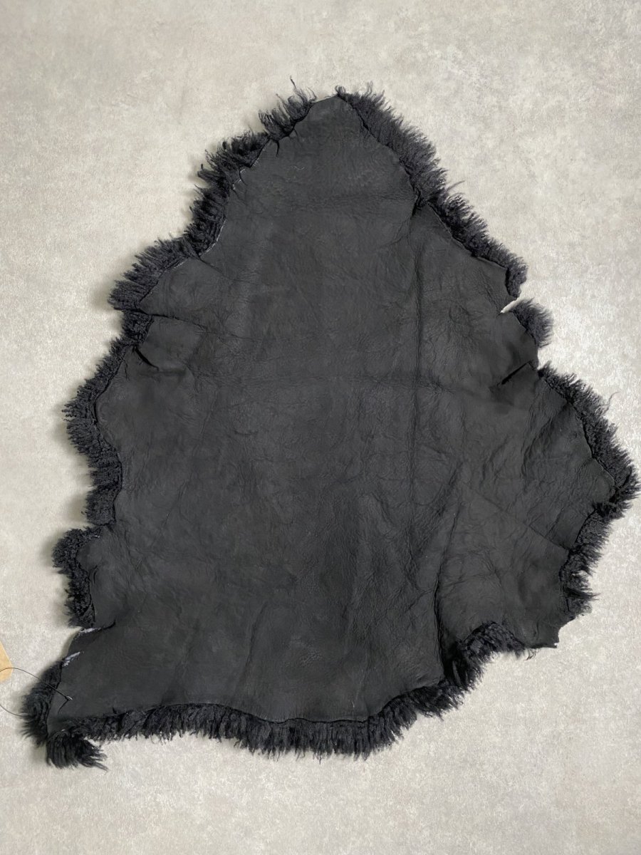 画像7: ムートン毛皮 Wフェイス 巻き毛 ブラック (7)