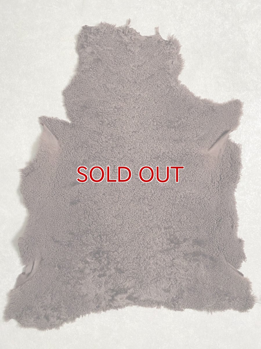 画像1: ムートン毛皮 Wフェイス 巻き毛 ブラウン (1)