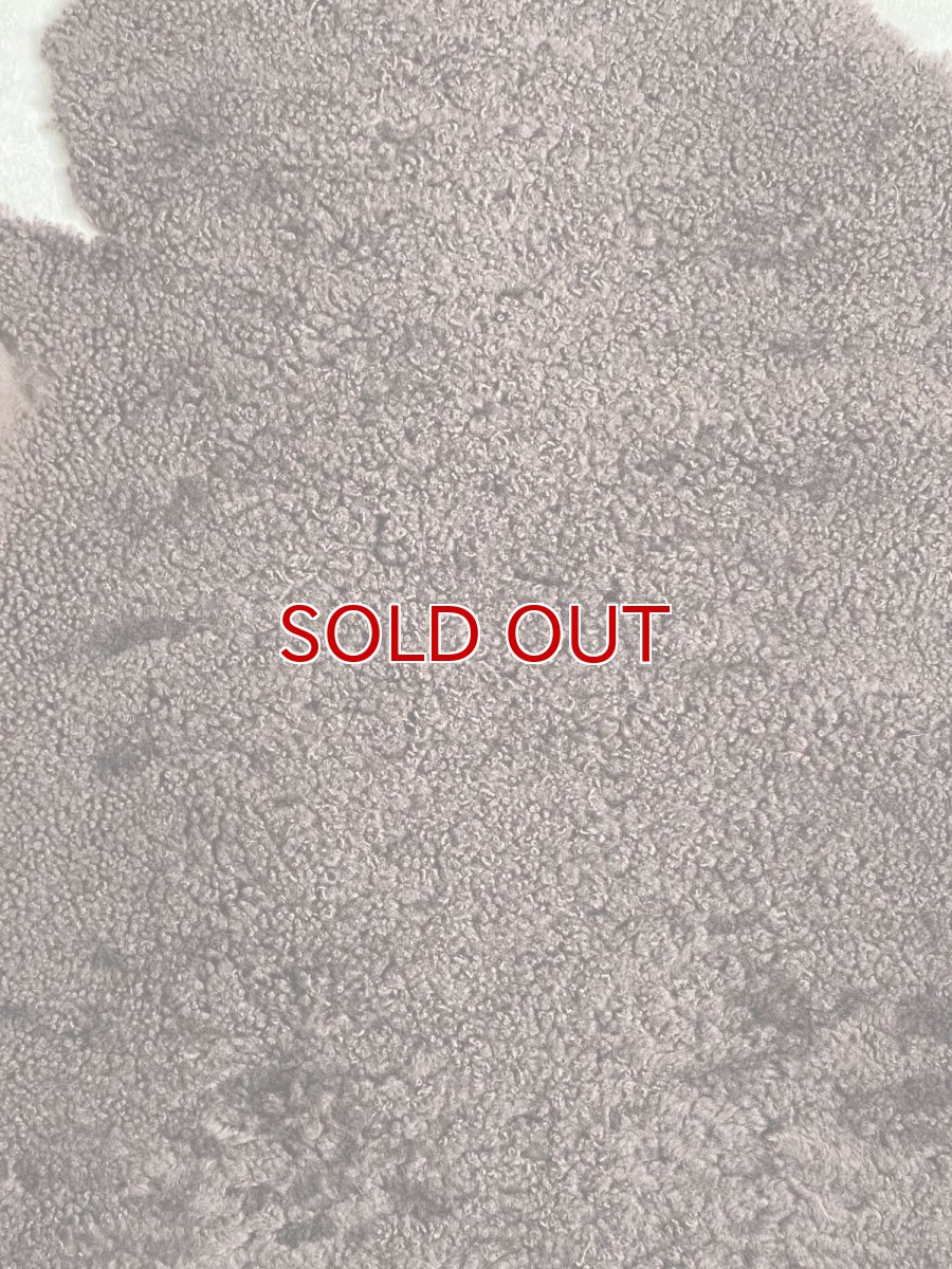 画像2: ムートン毛皮 Wフェイス 巻き毛 ブラウン (2)