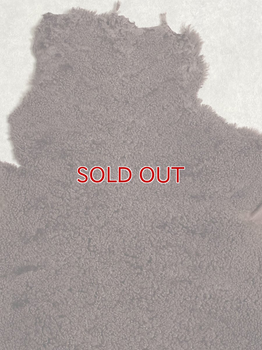 画像6: ムートン毛皮 Wフェイス 巻き毛 ブラウン (6)