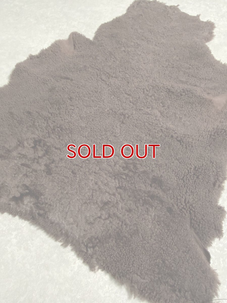 画像4: ムートン毛皮 Wフェイス 巻き毛 ブラウン (4)