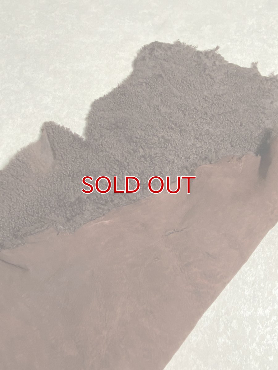 画像5: ムートン毛皮 Wフェイス 巻き毛 ブラウン (5)