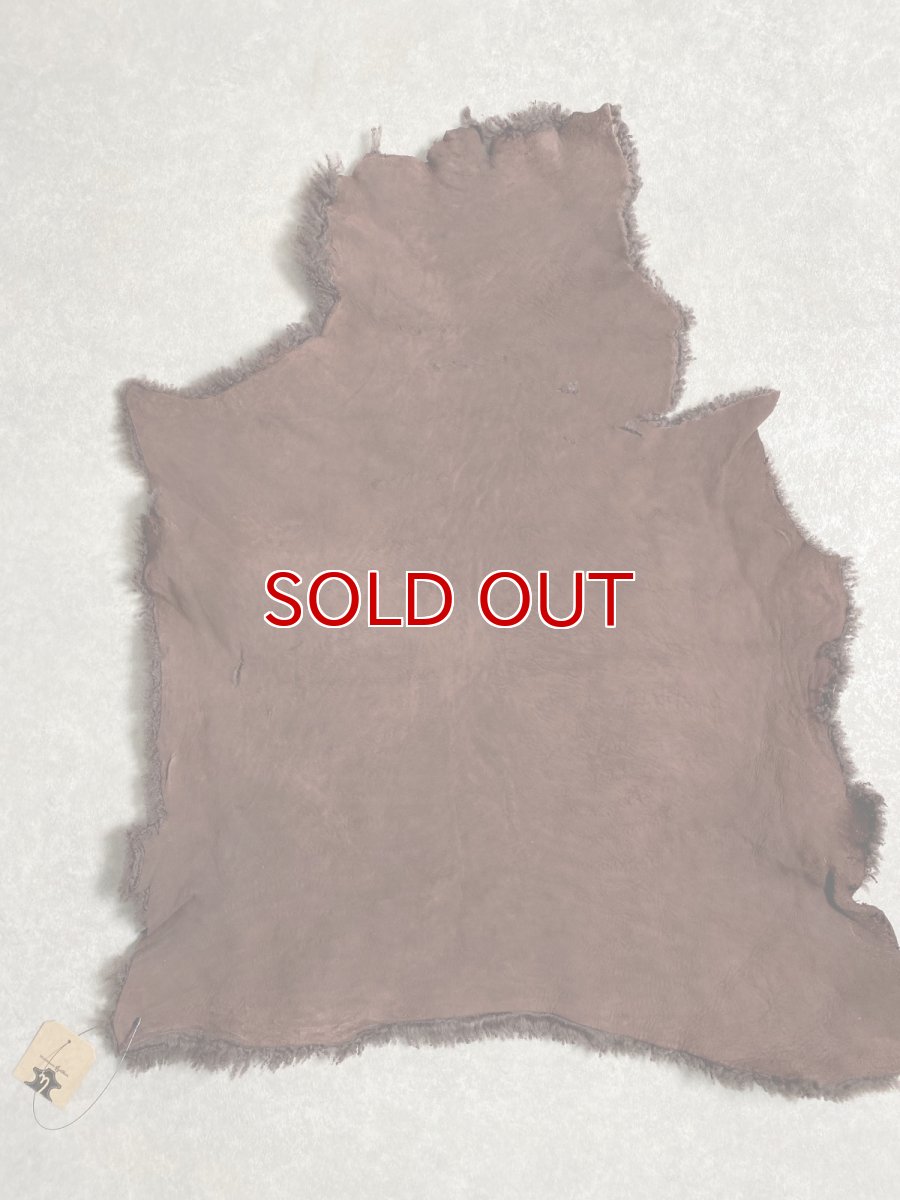 画像9: ムートン毛皮 Wフェイス 巻き毛 ブラウン (9)