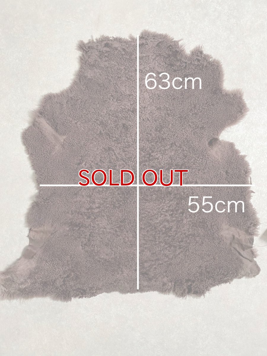 画像7: ムートン毛皮 Wフェイス 巻き毛 ブラウン (7)