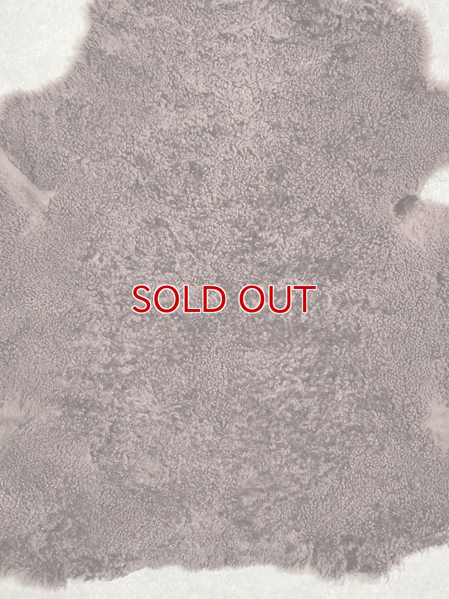 画像4: ムートン毛皮 Wフェイス 巻き毛 ブラウン (4)