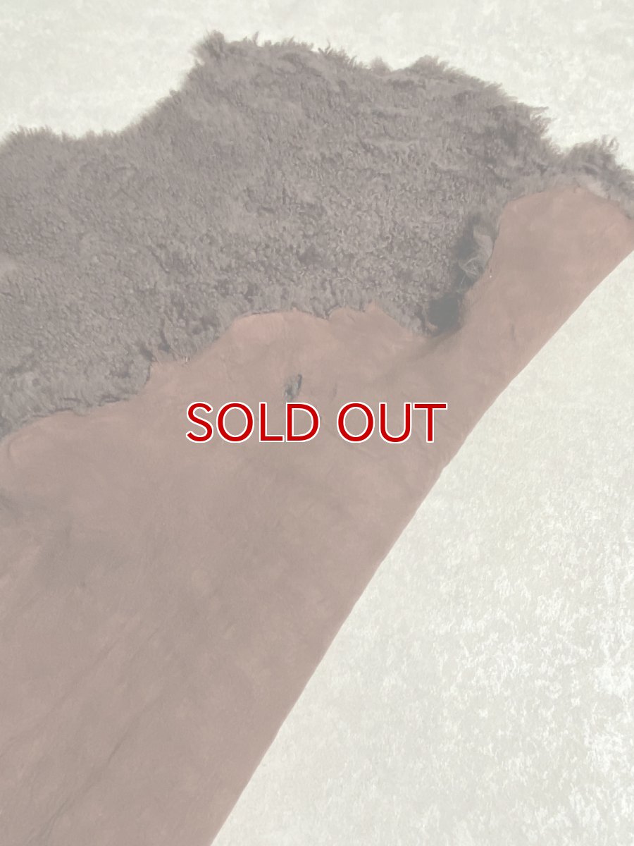 画像3: ムートン毛皮 Wフェイス 巻き毛 ブラウン (3)