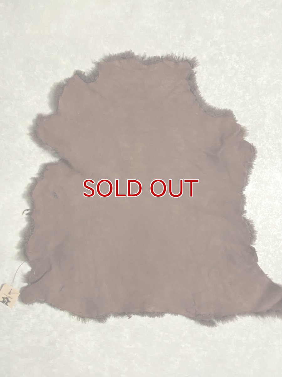 画像8: ムートン毛皮 Wフェイス 巻き毛 ブラウン (8)