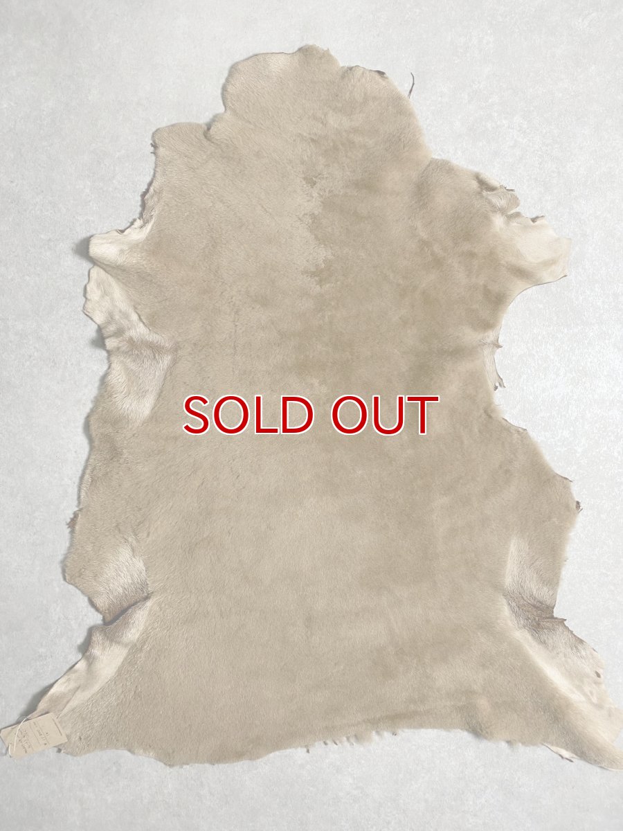 画像1: ムートン毛皮 Wフェイス ライトブラウン (1)