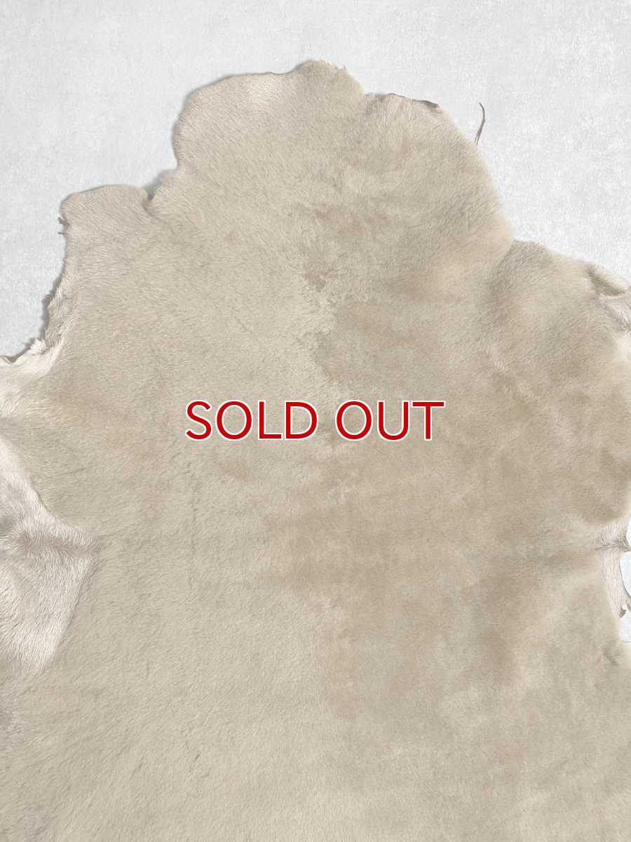 画像5: ムートン毛皮 Wフェイス ライトブラウン (5)