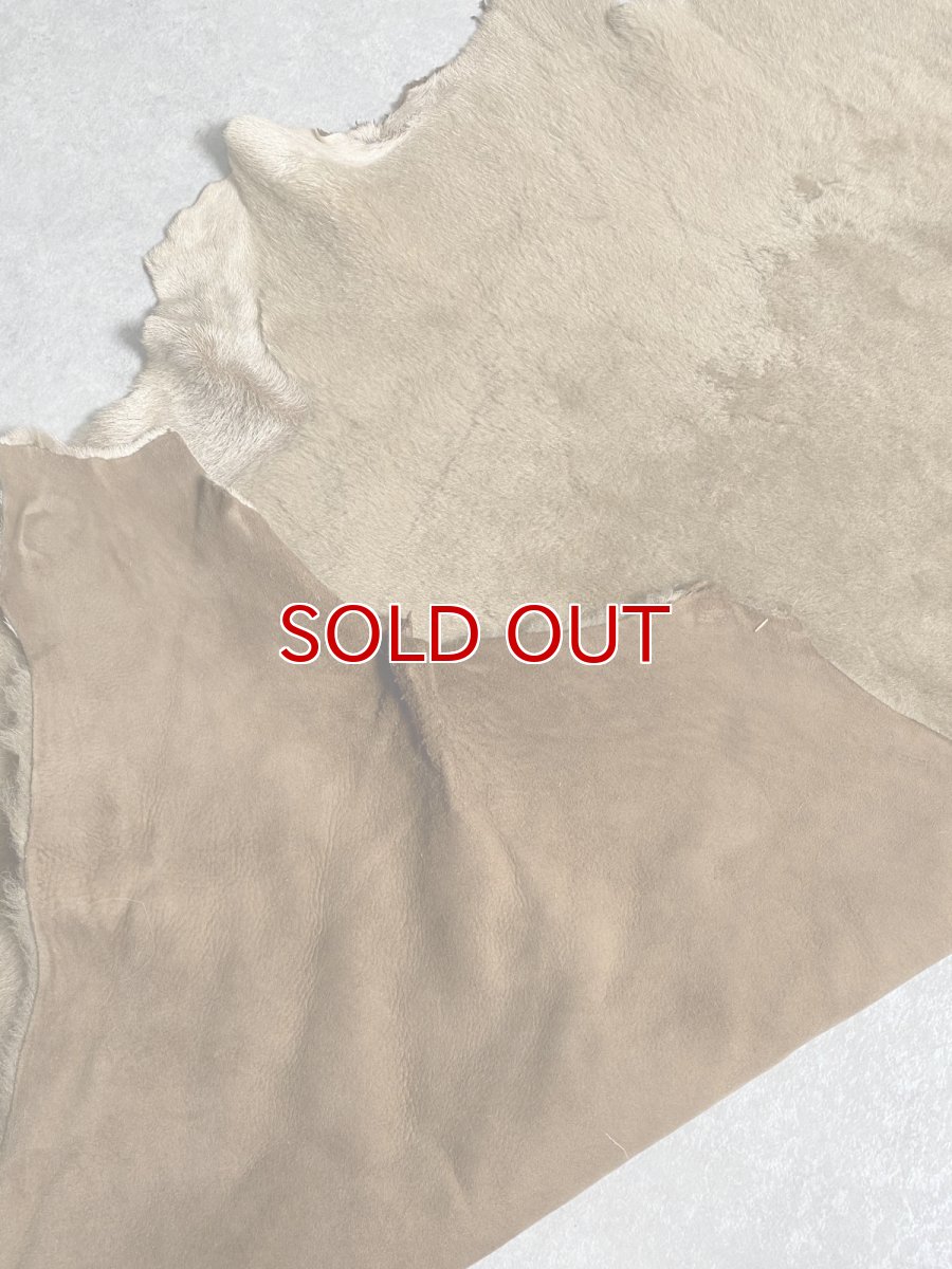 画像3: ムートン毛皮 Wフェイス ライトブラウン (3)