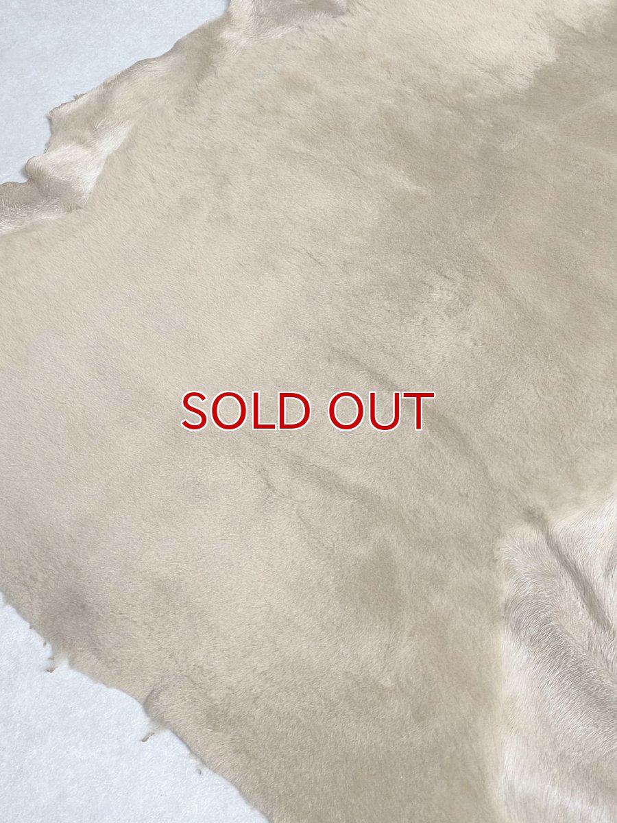 画像4: ムートン毛皮 Wフェイス ライトブラウン (4)