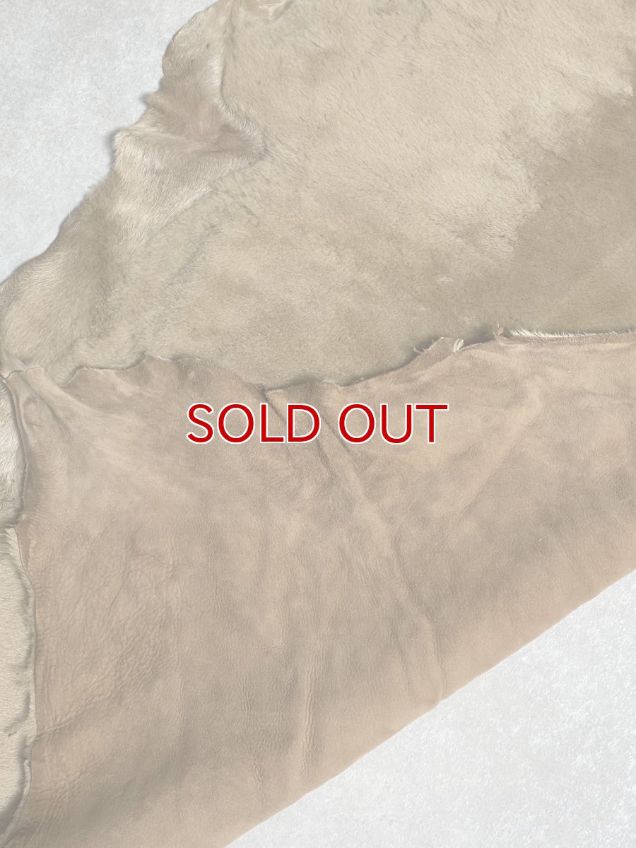 画像5: ムートン毛皮 Wフェイス ライトブラウン (5)