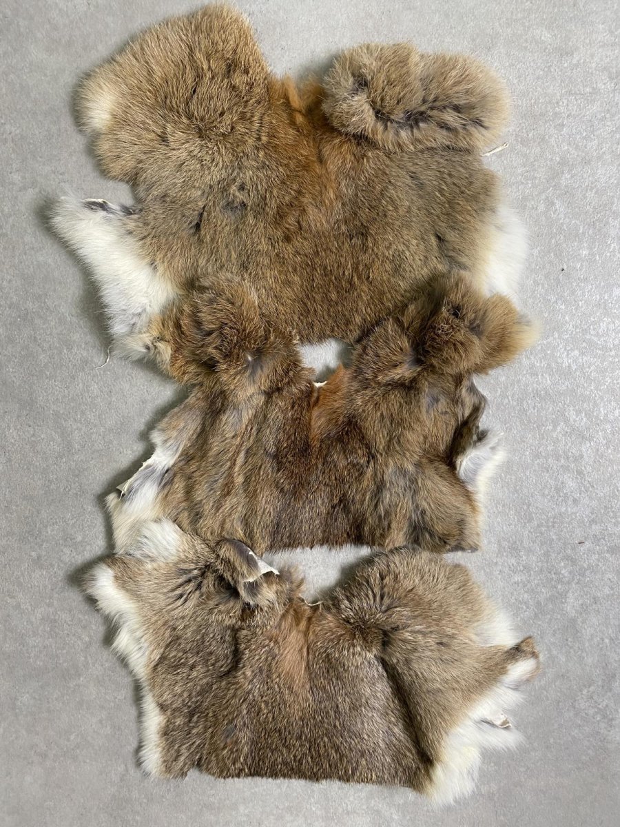 画像1: ラビットファー　ハギレセット　うさぎ毛皮 (1)