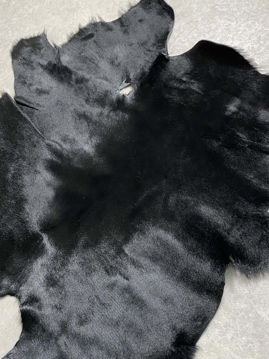 画像2: ヘアーカーフ　ブラック　毛皮　牛革　牛カーフ毛付き (2)