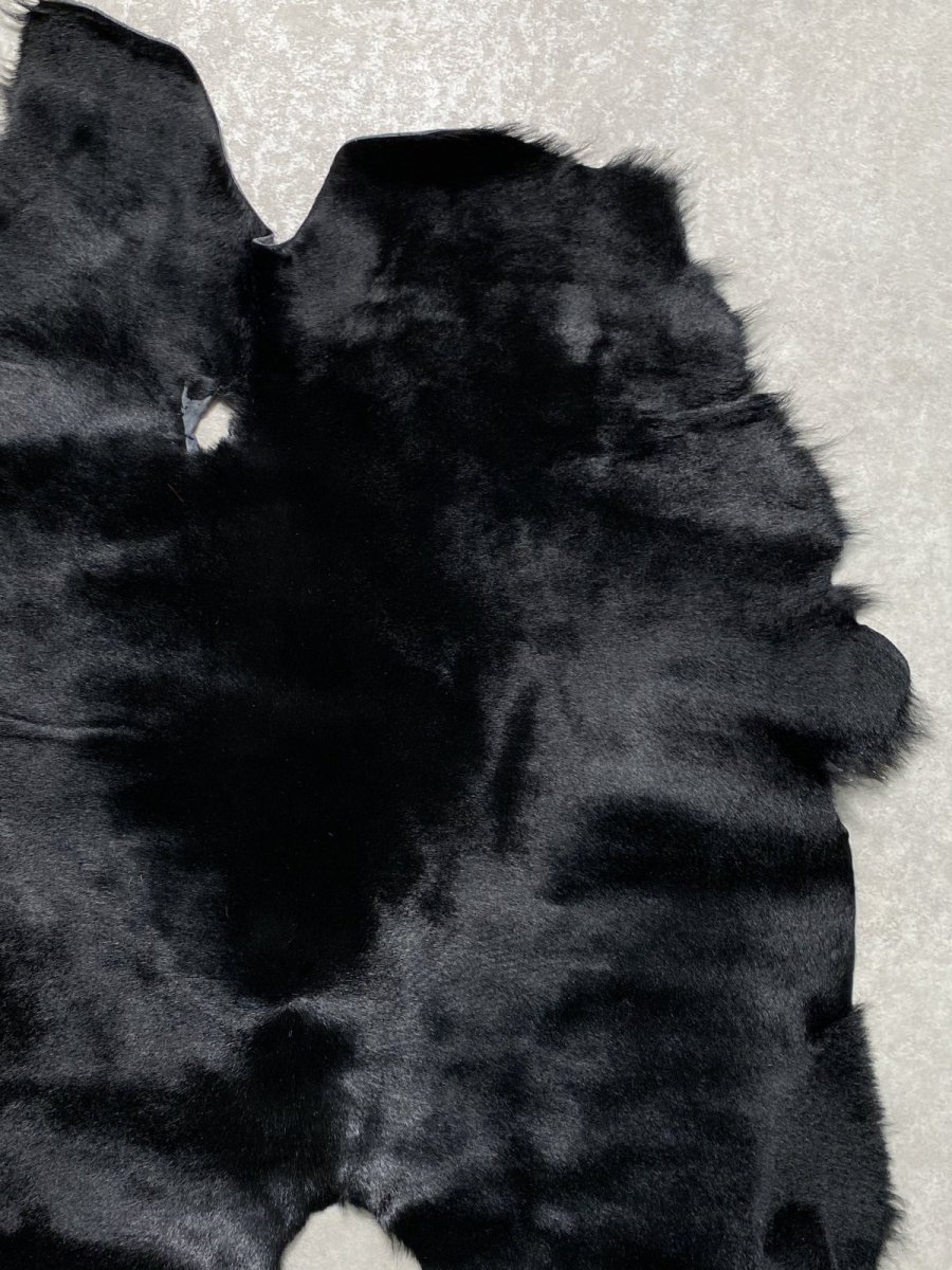 画像4: ヘアーカーフ　ブラック　毛皮　牛革　牛カーフ毛付き (4)