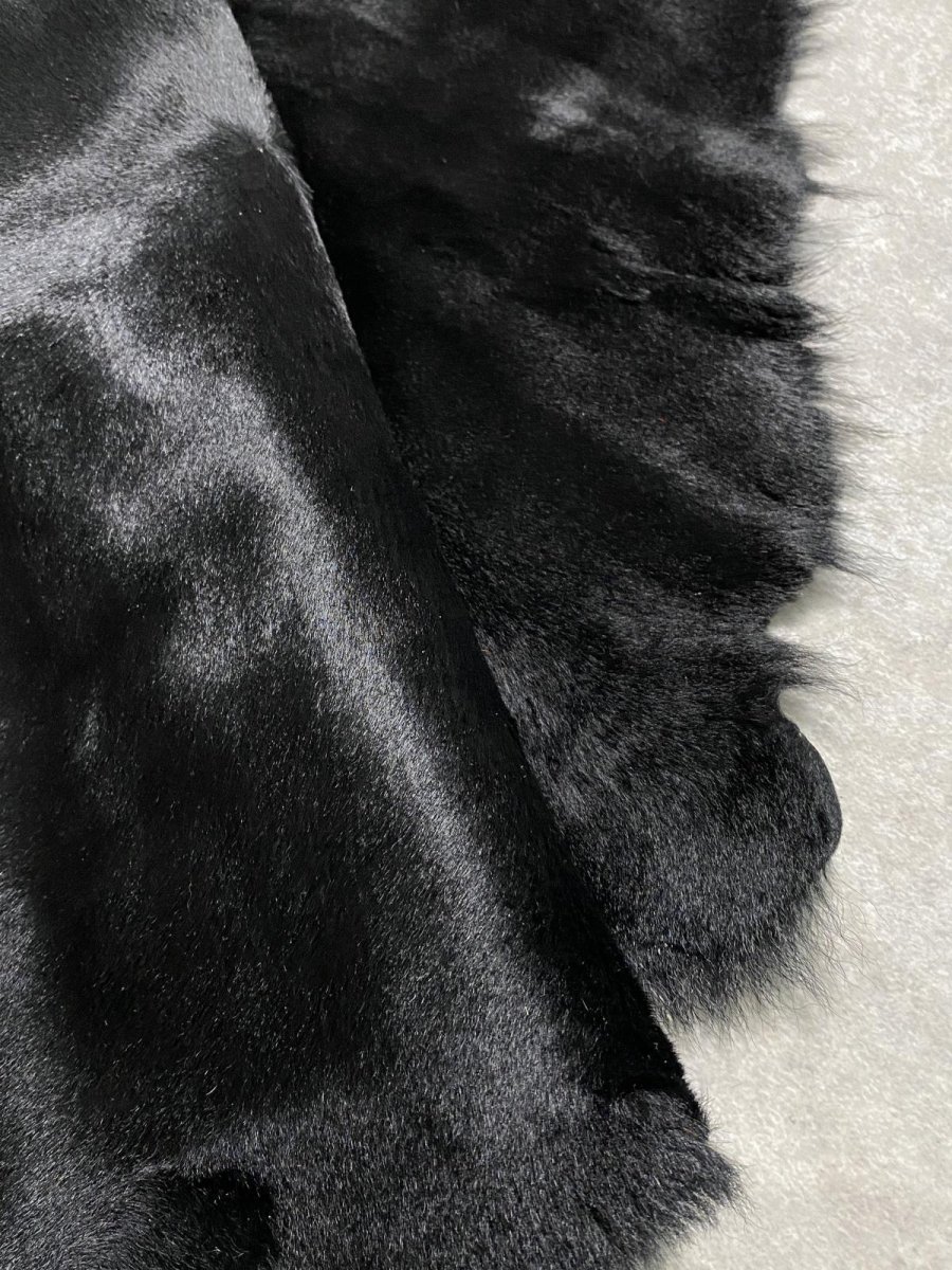 画像7: ヘアーカーフ　ブラック　毛皮　牛革　牛カーフ毛付き (7)