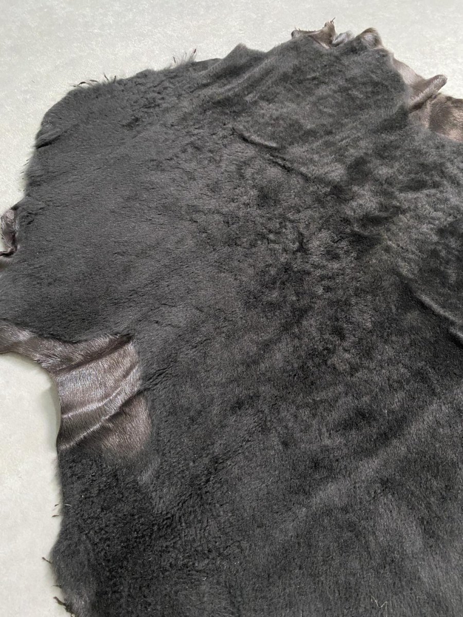 画像3: ムートン毛皮 Wフェイス ブラウン (3)